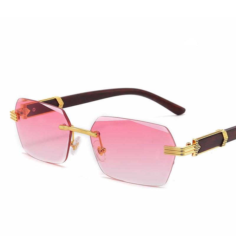 Frameless Cut-Edge Gradient Marine Eye Protection Sunglasses