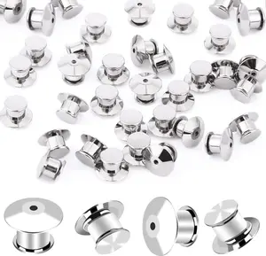 100 count Metal Locking Pin Backs, Pin Keepers Clasp Pin Backs Locking Buckles for Brooch DIY Crafts Badges Enamel Lapel  Pin Lock