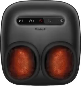 2026 Upgraded Nekteck Foot Massager with Heat, Electric Shiatsu Foot Massage Machine, Improves Blood Circulation, Relieves Plantar Fasciitis & Neuropathy, 3 Adjustable Intensities, Valentine’s Day Gifts for Men & Women