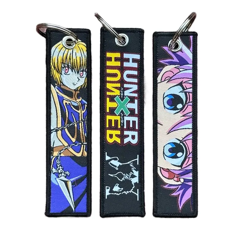 HxH Fabric Anime Keychains - Motorcycle Car Key Chain Key Ring Jet Tag