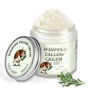 KAISASA Grass-Fed Beef Tallow Skin Cream – Whipped for Face & Body, Deeply Nourishing Moisturizing Cream for Soft, Smooth Skin