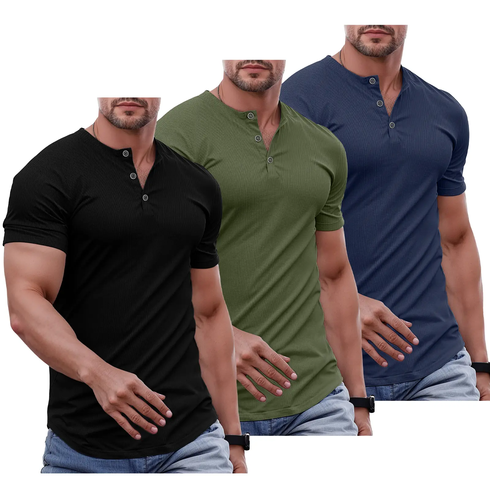 Black/Army Green/Dark Blue