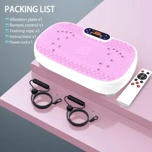 Whole Body VibrationPlate Exercise Machine - Portable At HomeGym Equipment, Vibration Plates, HomeWorkout Gear with 5 Preset Programs, 0-120Adjustable Speed, LED Touchscreen, RemoteControl, 330lbs Load, Small Footprint