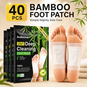 Deep Cleaning Foot Patch, Ginger & Bamboo Vinegar Overnight Foot Care Patches, Easy-to-Use Adhesive Foot Pads, 10 PCS