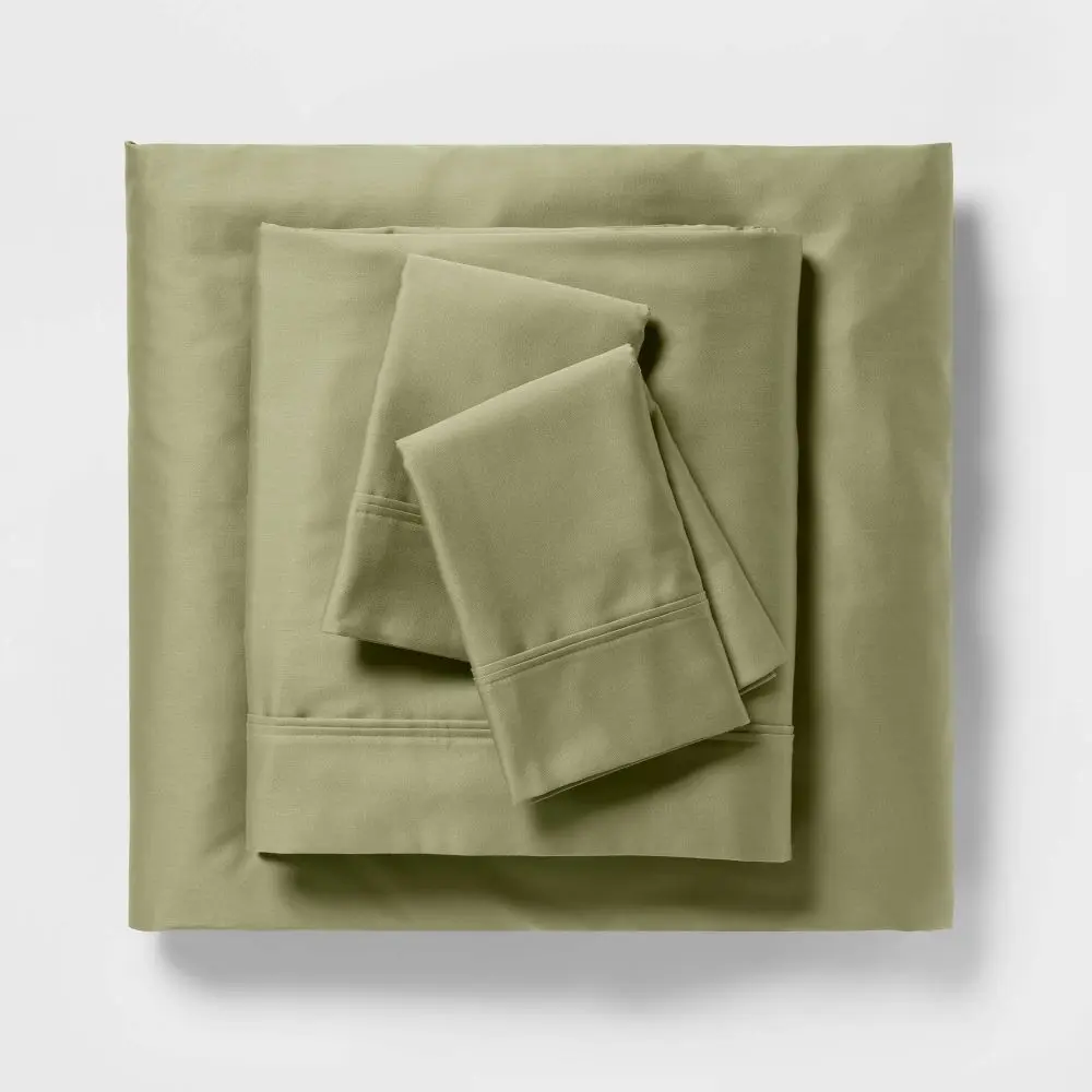 Threshold 400 Thread Count Cotton Sateen 4-Piece Sheet Set Luxurious