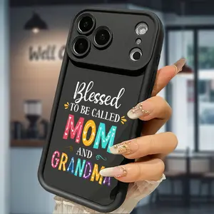 Forever Loved by Mom Phone Case for iPhone 17 Air 16E 16 15 14 Pro Max 13 12 11 X XS E Plus Shockproof Drop Protection Rugged Durable Silicone Cover Cellphone Protective Smartphone Casing