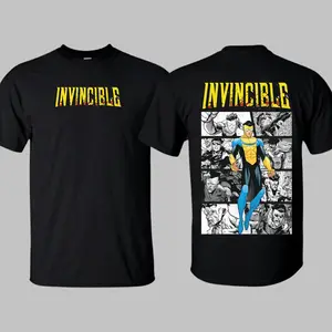 Invincible Shirt Heavy Cotton Mark Grayson Comic Panels Oversized Graphic Top,Made of 100% pure cotton, weighing 200 grams. Suitable for all seasons, it is perfect for daily wear, sports and fitness, parties, and street fashion looks.