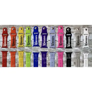 Awareness Ribbon Warrior Watch Band for Fitness and Fashion