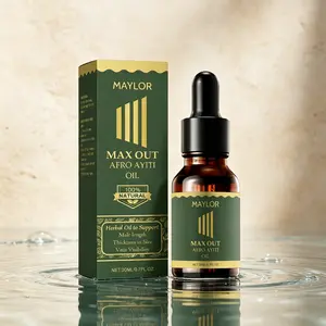 Max+ Afro Ayiti Men's Herbal Hair Oil 20ml – Natural Plant-Based Haircare Liquid – Lightweight Moisturizer to Boost Moisture – Hydrating Treatment for Dry Hair & Scalp – Summer Vibes Daily Hair Care