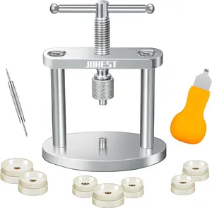 JOREST Watch Press Tool Set, Back Case Closer for Closing the Cover, Watch Battery Replacement, Watch Opener Remover, Repair Kit for Watches with A Pry Opening, Only for Round Dials