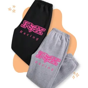 Trendy Fox Racing Pink Logo Sweatpants – Bold and Stylish Biker Wear - Trendy Sweatpants - Gift For Her Him