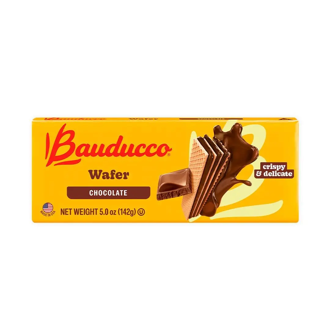 Chocolate Wafers, Crispy Wafer Cookies with 3 Layers of Chocolate Flavored Cream, Delicious Sweet Snack or Dessert, 5.0 oz (Pack of 1)