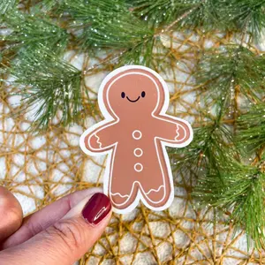 Cute gingerbread sticker