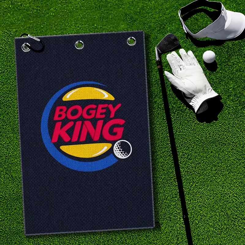 BOGEY KING Golf Towel Quick-Dry Golf Towels Accessory with Hooks Premium and Durable Polyester Golf Towels for Golf Bags Ideal for Golfers Great Gift for Birthdays Christmas Golf Accessories
