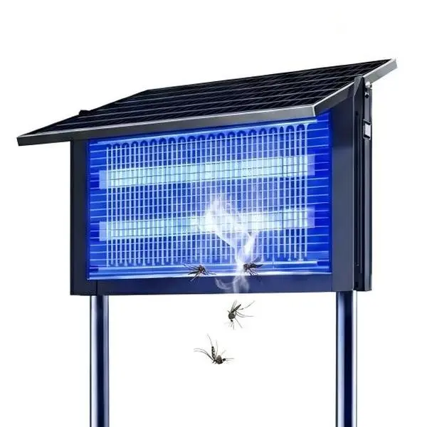 [Summervibes] TazTir Bug Zapper Outdoor Solar Powered, 4500V High Powered Mosquito Zapper Indoor, Smart Light Sensor Insect Killer, Waterproof Electric Fly Zapper with Extension Cord & Grounding Bracket, Electric Trap for Patio Backyard