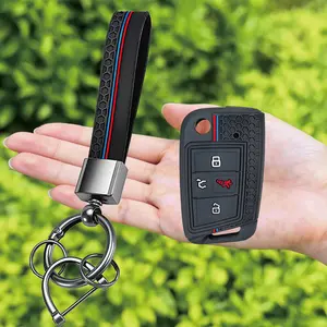 Car Key Fob Case S Keychain for Volkswagen/VW/Skoda/SEAT Golf Sportsvan GTI MK7 PASSAT B8 JETTA Touran Octavia A7 LEON IBIZA