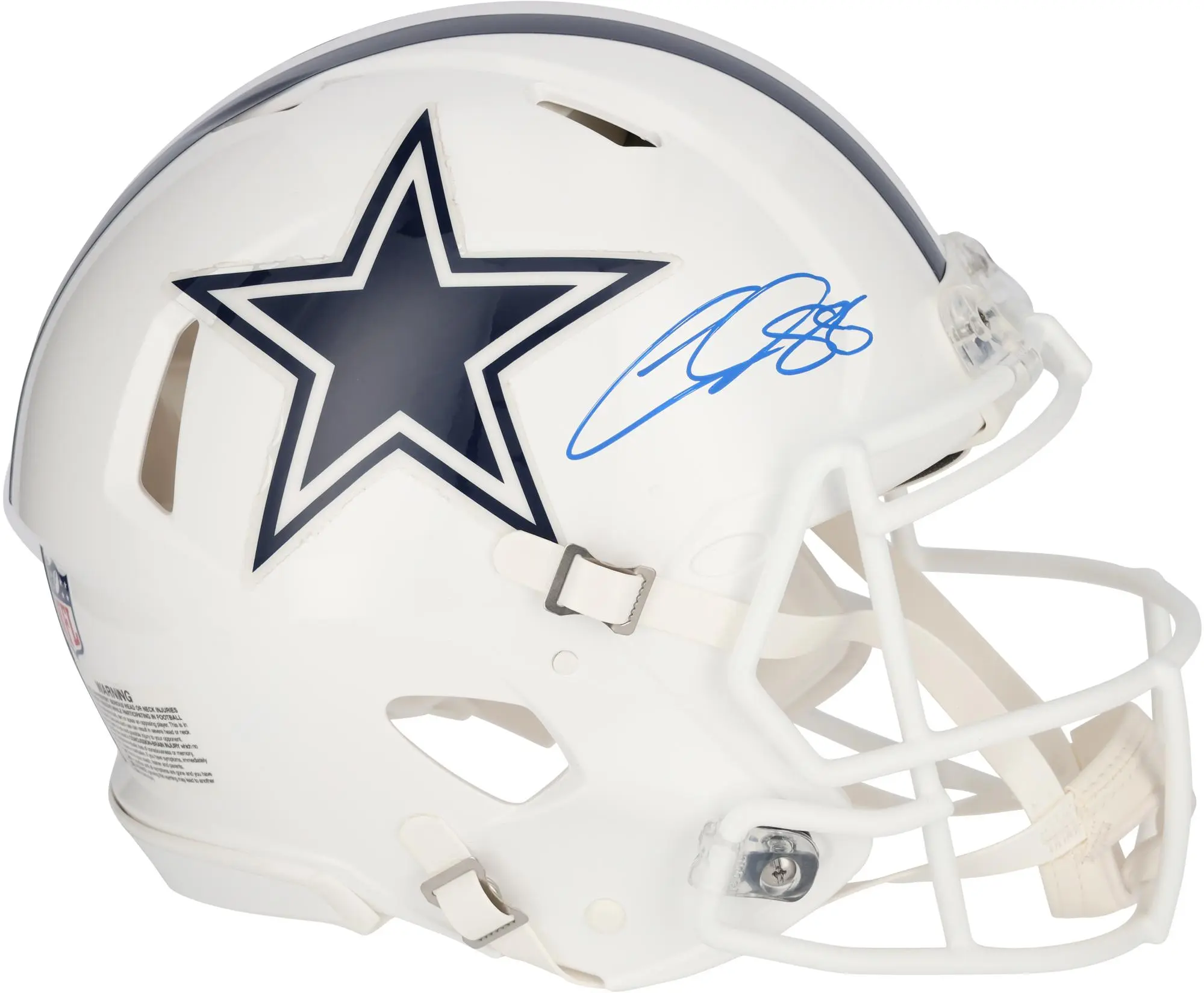 CeeDee Lam Dallas Cowboys Autographed Riddell White 2022 Alternate Speed Authentic Helmet - Fanatics Authentic Certified