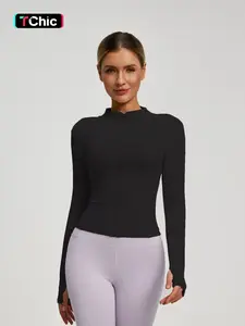 Lightweight Women's Zipper Sports Jacket, Long Sleeve Gym Jacket for Fitness & Outdoor Activities, Slim-Fit Sporty Style, Zippered Jacket