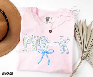 Pre K Shirt, PreK Shirt, Pre-K Shirt, Pre K Teacher Shirt, Preschool Shirt, Kindergarten Teacher Shirt, Back to School Fabric Top Womenswear Fit Medium Tee