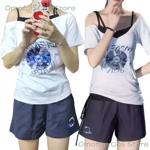 Love And DeepSpace Player Mc Outfit Art of Leisure Protagonist Costume Game Cosplay Dating Top Shirt Shorts Couple Clothes wig