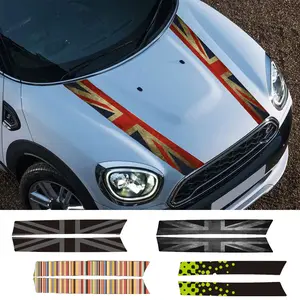 For MINI Cooper F55 F56 F57 F65 F66 F67 J01 J05 Car Hood Bonnet Sticker Cover Grille Trim Vinyl Overlay Decals Car Decoration