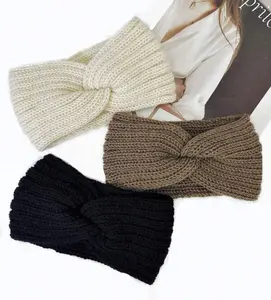 Knit Womens Winter Headbands Chunky Ear Warmers Turban Headband Crocheted Warm Head Wrap Winter Accessories for Women Girls