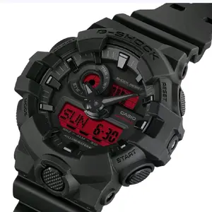 GA-700BBR-1A. G shock X large black and red dual time men' classic watch