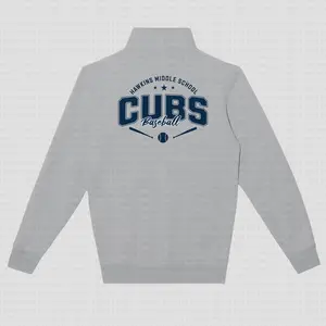 Hawkins Middle School Cubs Baseball - Quarter Zip Sweater/Crewneck