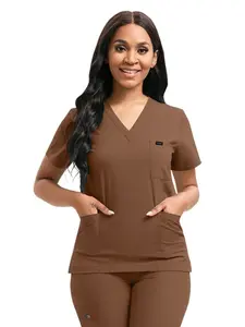 Medical Scrubs Unisex Nursing Uniform Fitted for Pet Clinic Soft Matte Fabric Multi Color Workwear