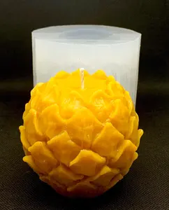 3D Silicone pineapple mold - pineapple candle soap resiN mould - homemade mold - 3.25"
