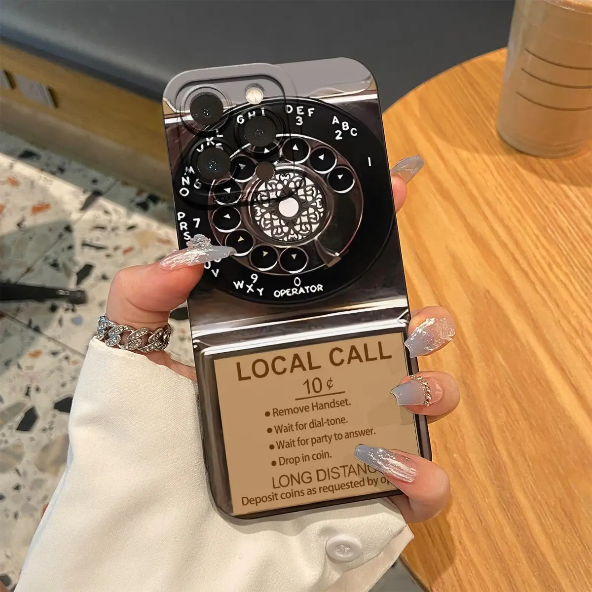 Creative Vintage Pattern Phone Case, Anti-drop Decorative Phone Protector Cover, Shockproof Phone Accessories for iPhone 11 12 13 14 15 16 Pro Max