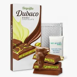 Pistachio Kataifi Milk Chocolate Bar | Luxury Dubai Chocolate with Crunchy Kadaifi & Premium Pistachios | Imported Turkish Gourmet Snack – Ships Fresh in Thermal Bubble Mailer with Non-Melting Ice-Brix