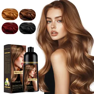 300ml TOAE Dark Brown Hair Color Shampoo for Gray Hair Instant Hair Dye Shampoo for Men & Women-3 in 1 Color Shampoo
