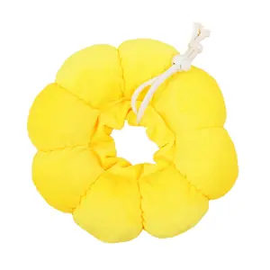 Yellow Sunflower Design Cat Dog Recovery Collar Soft Flexible Pet Neck Ring Anti-Bite Anti-Lick for Post-Surgery Care
