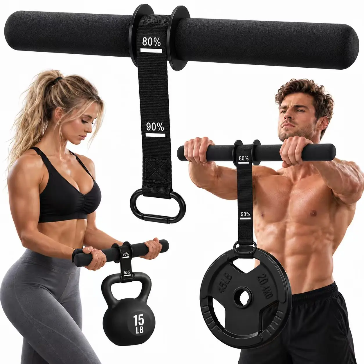 Forearm Wrist Roller without Weight Plate, 1 Count Wrist & Forearm Muscle Strengthener with Non Slip Handle, Fitness Training Equipment for Home Gym Workout, Forearm Trainer #GLOBAL PICKS