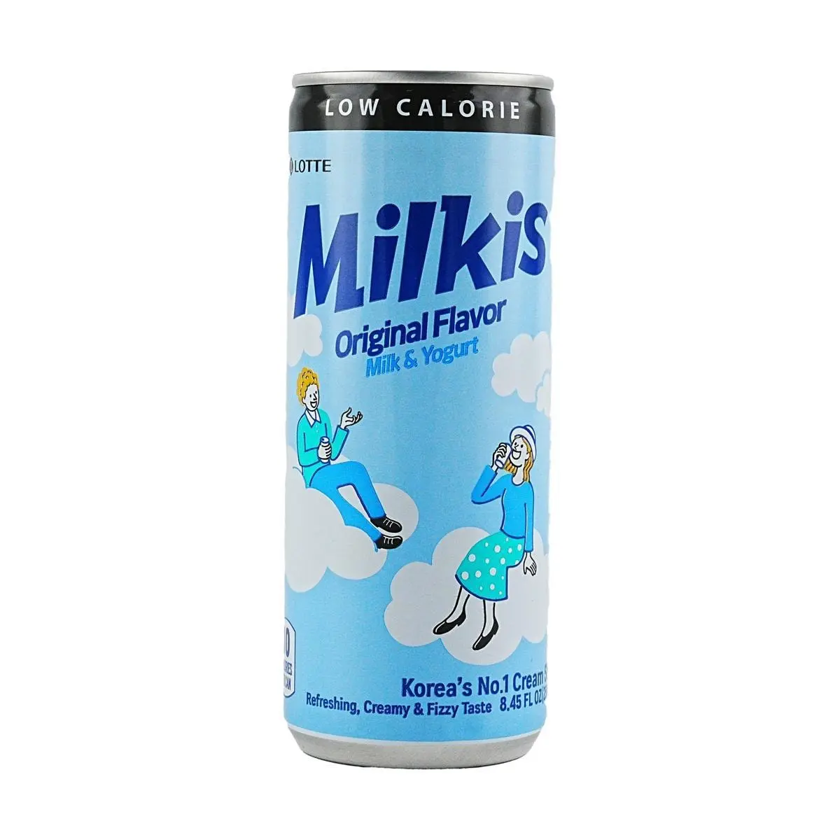 LOTTE Milkis Original Flavor - Korean Milk Soda Drink, Low Calorie, 250ml Can LOTTE Milkis Original Flavor - Korean Milk Soda Drink, Low Calorie, 250ml Can