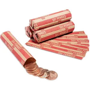 1000 Flat Coin Wrappers Pennies Coin Holder Convenient Penny Storage 1000 Pack