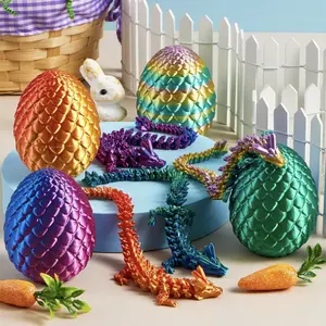 3D Printed Laser Color Articulated Dragon Eggs, 1/5/10/20 Pack Fidget Toys, Easter Basket Fillers, Egg Hunt Supplies, Kids Party Favors Classroom Rewards skylanders toy cybertruck rc car