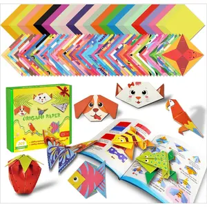 SQ-HDJ005 308 Sheets Origami Paper Kit, 5.5inch Craft Origami Set for Kids Ages 5-12, with 54 Patterns & Guiding Book for Beginners, Art Projects for Children Adult, Birthday Christmas Gifts for Boys&Girls