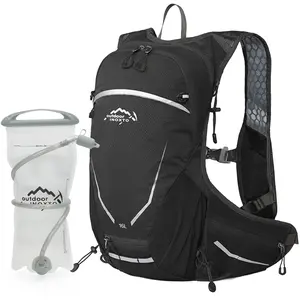 Inoxto Unisex Running Vest with Adjustable Hydration Backpack, Breathable Reflective Design, 1.5L Water Bag, Ideal for Hiking, Trail Running, Cycling