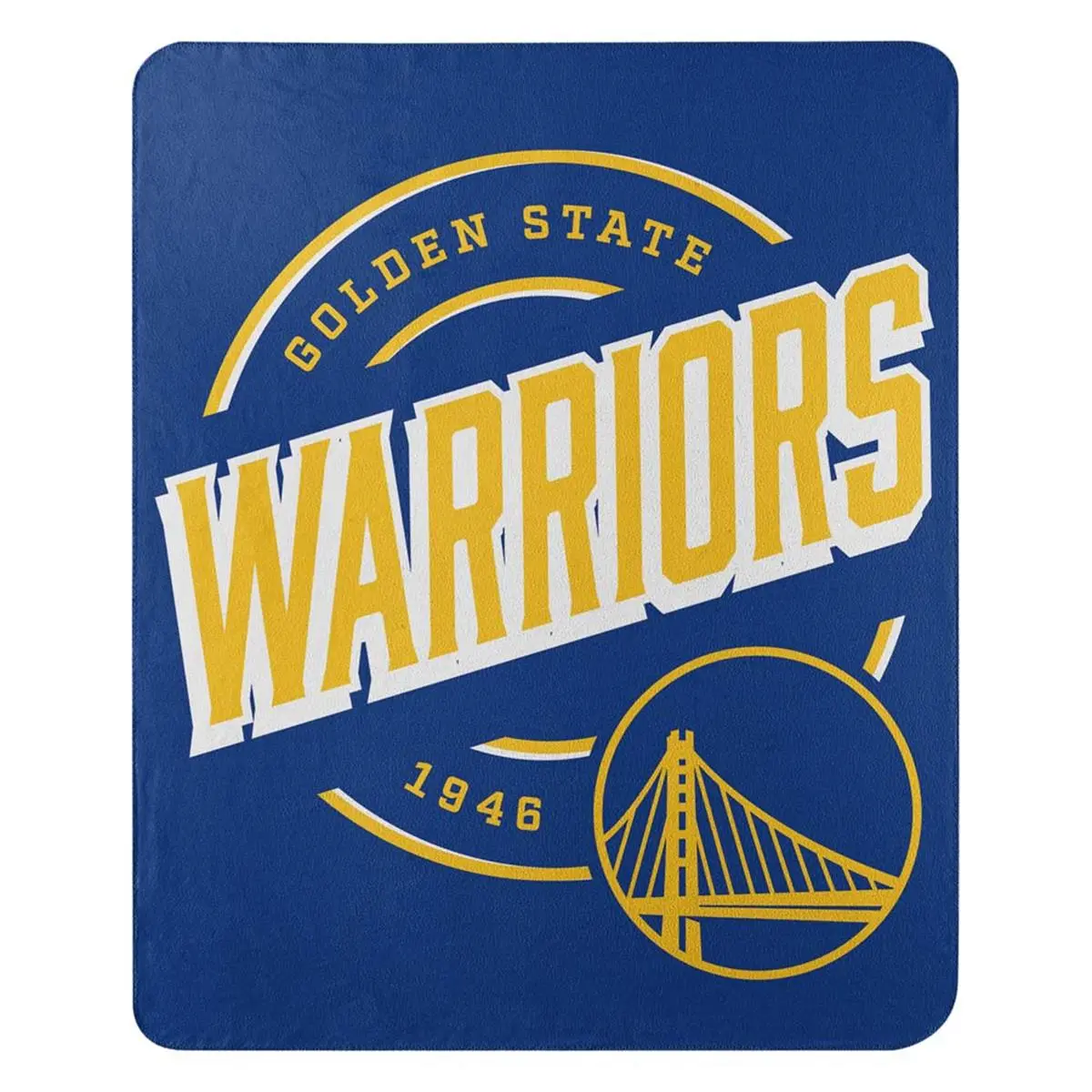 Northwest 1NBA-03103-0009-RET 50x60 in. Golden State Warriors Campaign Fleece Throw, Sports Theme Team Logo Blanket, Sports Theme Blankets, Team Logo Blankets