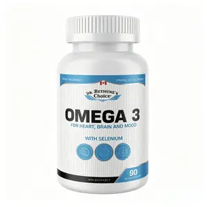Dr. Bethune's Choice Co. Omega-3 Fish Oil w/Ultra High EPA & DHA, Burpless Softgels | rTG Omega-3 with Vitamin D3 | Wild-Caught Cold Deep-Sea Water | Easy to Swallow