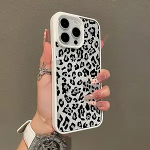 black leopard print Magnetic Phone Case for iPhone15 Plus 16 Pro Max 14 13 12 11 Pattern Anti-Scratch  Shockproof Pocket-Friendly durable Cover
