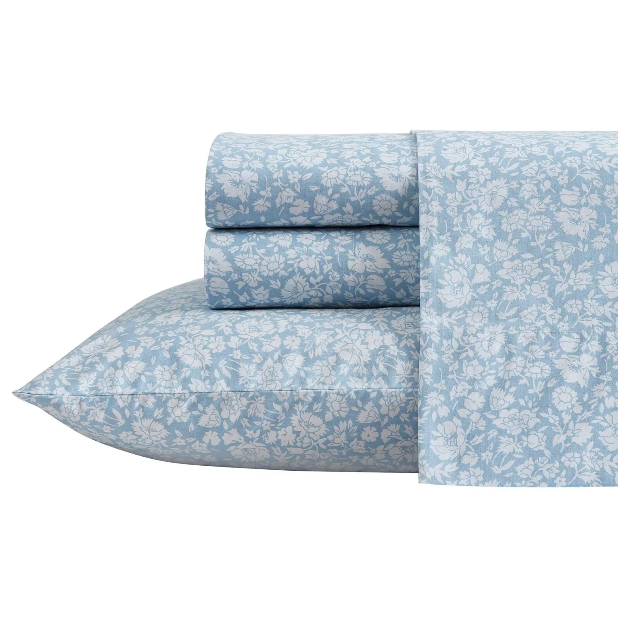 Laura Ashley Heirloom Ditzy Blue Full Sheet Set