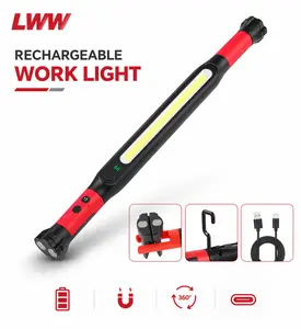 LWW 2026 New Magnetic Work Light Under Hood LED Rechargeable Accessory Bar for Mechanic Car Repair Garage Underglow Car Lighting