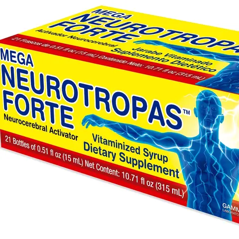 Gamma Mega Neurotropas Forte (15ml) - 21 Bottles - Healthcare - Dietary Supplement for Fitness and Vitamins Zinc Edible