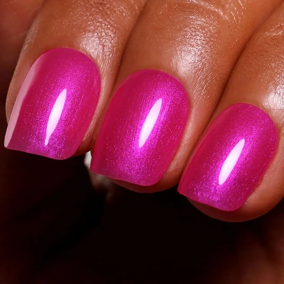 Hot Pink Glitter Pearl Gel
