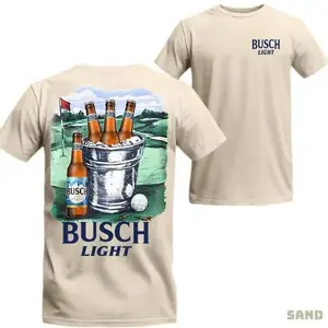 Busch Light Golf Bucket T-Shirt - Funny Beer Tee, Unisex Cotton Tee, Gift For Dad - Mens Clothing, Comfortable, Machine Washable, USA Made