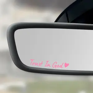 4PCS Car Stickers,Cars Decals,Car Accessories Trust in God Rearview Mirror Sticker,Auto Stickers and Decals,Auto Decals for Women,Trust in God Mirror Decals,Suitable for Motorcycle (Pink) pattern heart