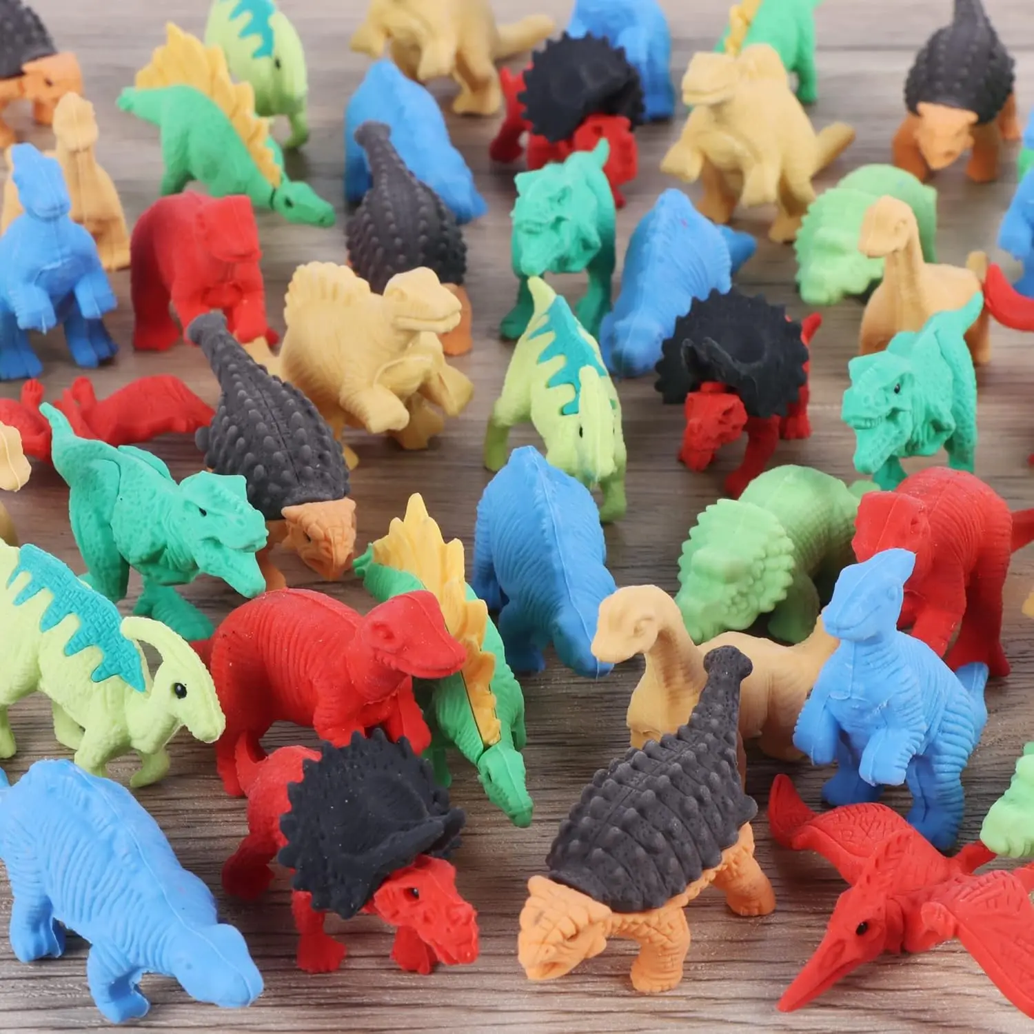 Z-MTS14 72 Pcs 3D Animal Puzzle Erasers for Boys and Girls, Mini Dinosaur Desk Pets, Party Favors, Easter Egg Fillers, Treasure Box Stocking Stuffers, 12 Styles
